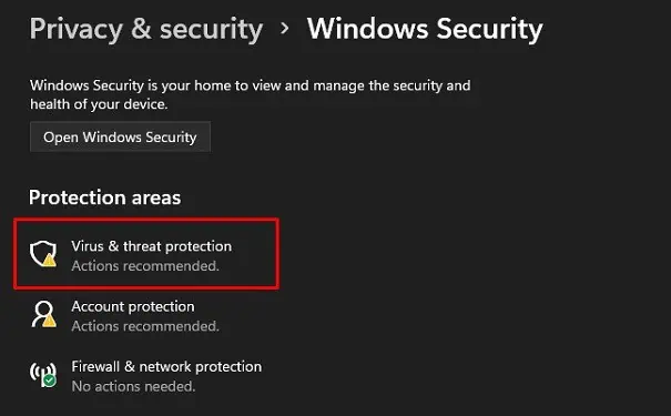 Esc Key Not Working? Here's How to Fix 19 virus-and-threat-protection-1