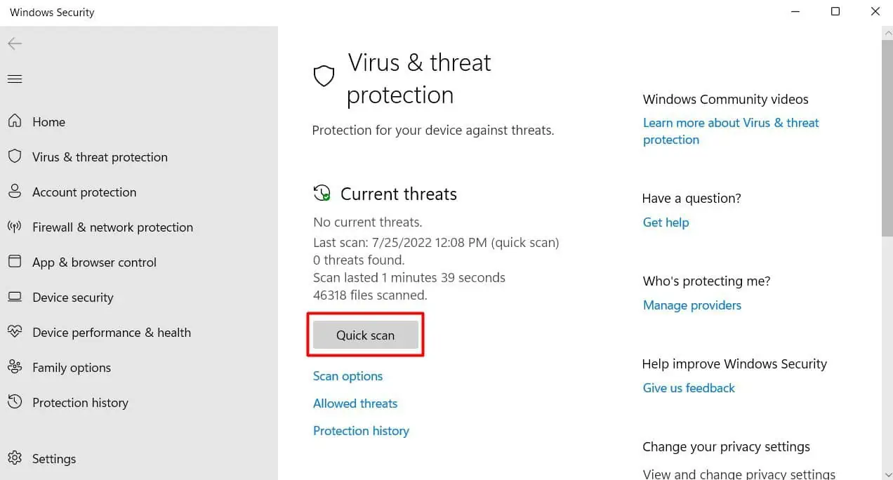 Fix: Laptop Screen Turned Black, But is Still Running 45 virus-scan