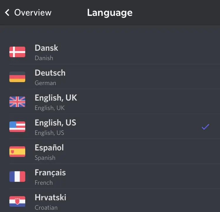 How to Reset Discord Settings (Step-By-Step Guide) 24 Discord-select-language-mobile