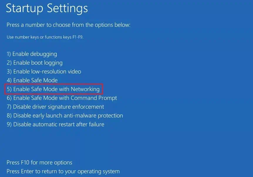 HP Touchpad Not Working? Here’s How to Fix It 13 Enable-safe-mode-with-networking