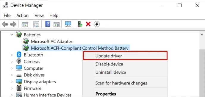 Update-batterty-driver