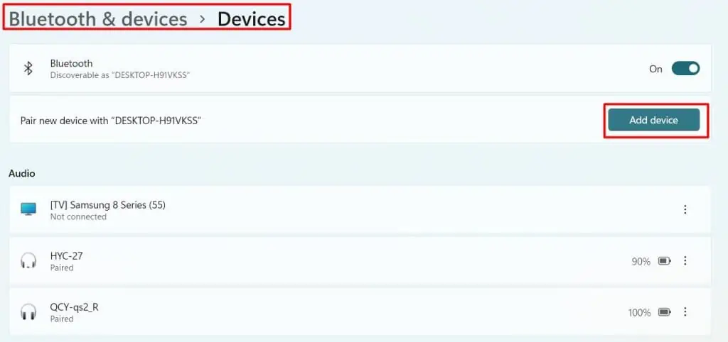 How to Use Two Computers With One Monitor? 23 add-new-bluetooth-device-1024x482
