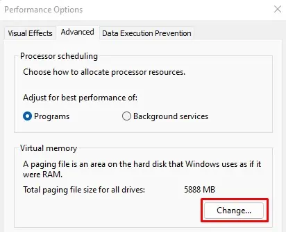 14 Ways to Fix 0x00000050 BSOD Error in Windows 47 advanced-tab-and-change