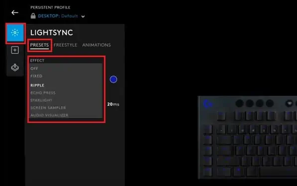 change-effects-in-logitech-ghub