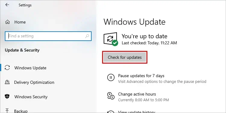Oculus Air Link Not Working? Here’s How to Fix It? 9 checking-for-windows-update