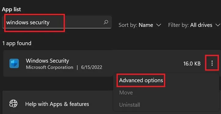 How to Reset Windows Security or Windows Defender - 4 Proven Ways 2 choose-advanced-options-for-windows-security