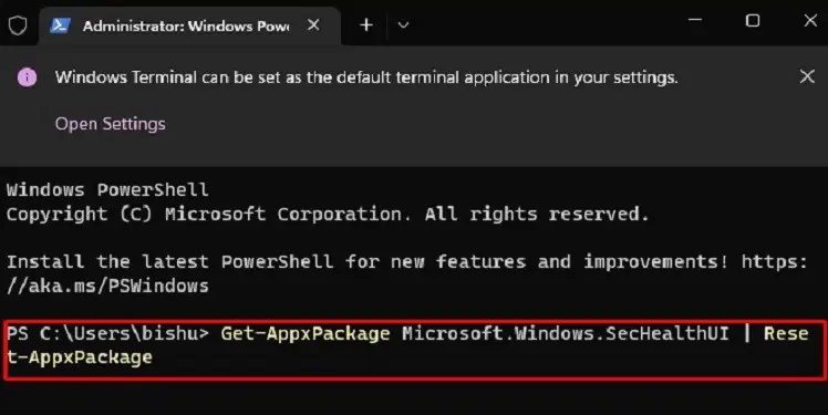 How to Reset Windows Security or Windows Defender - 4 Proven Ways 10 copy-and-paste-command-in-powershell