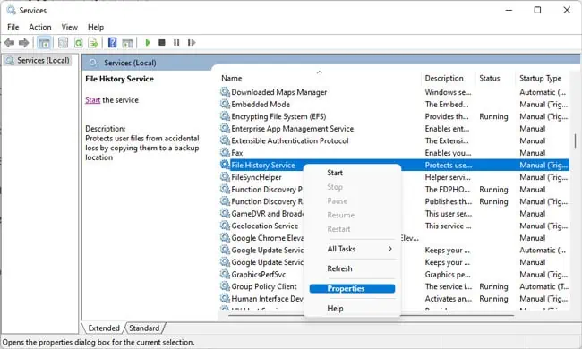 Windows Backup Not Working? Try These Fixes 5 file-history-service