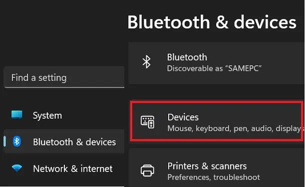 Corsair Keyboard Not Working? Here's How to Solve It 26 go-to-devices-in-bluetooth-and-devices