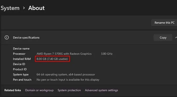 9 Things to Do After Installing a New RAM 17 installed-ram-in-device-specifications