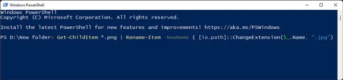 How to Batch Rename Files in Windows (6 Ways) 22 powershell-rename-extension
