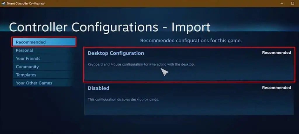 How to Use Controller as Mouse or Keyboard? 7 recommended-desktop-configuration-1024x462