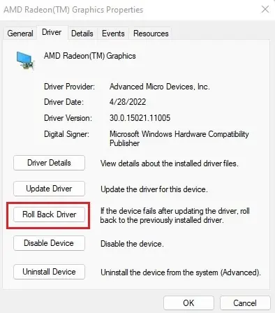 14 Ways to Fix 0x00000050 BSOD Error in Windows 43 roll-back-driver-in-properties