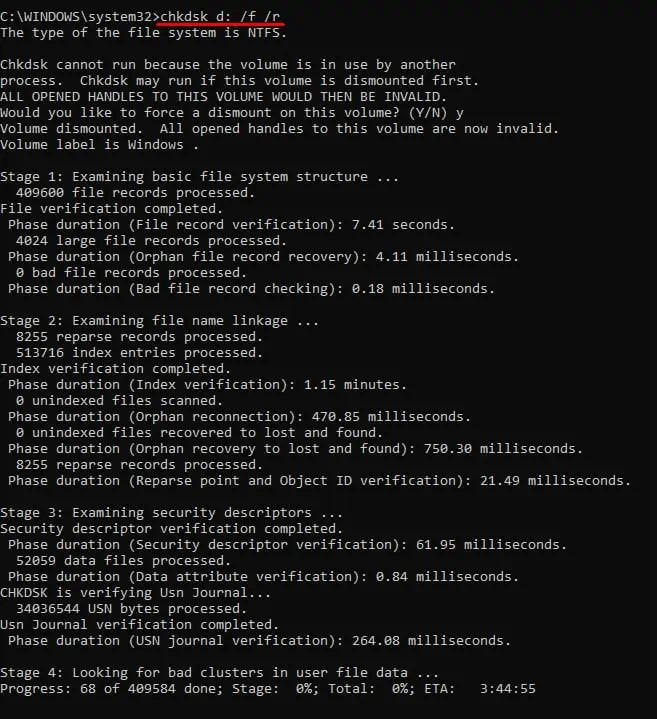 How to Fix a Hard Drive Failure? 13 run-the-check-disk-command