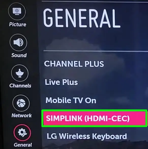 simplink-on-lg-tv