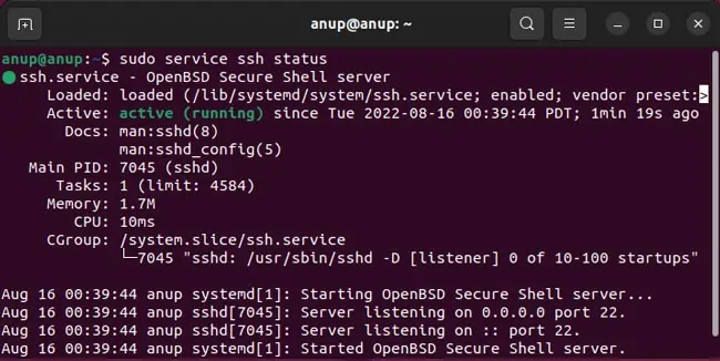 How To Fix Port 22: Connection Refused Error 7 sudo-service-ssh-status