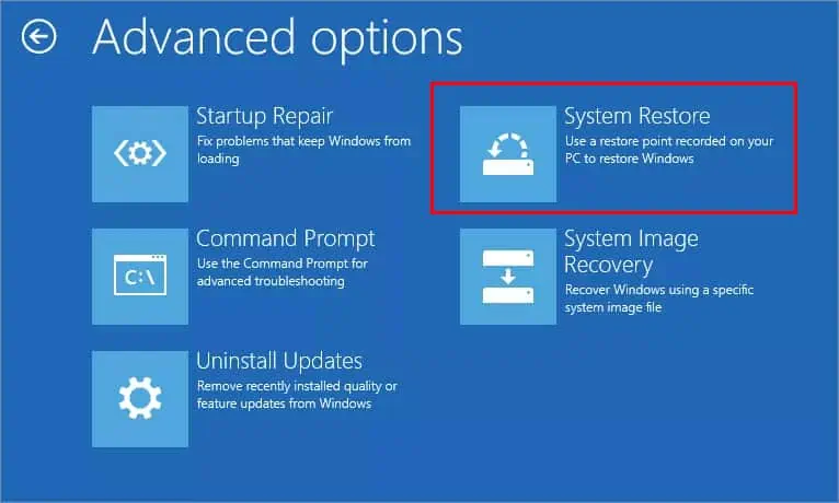 How to Fix Reset PC Stuck at 1%, 26%, 36%, 76%, 99% 16 system-restore-advanced-options