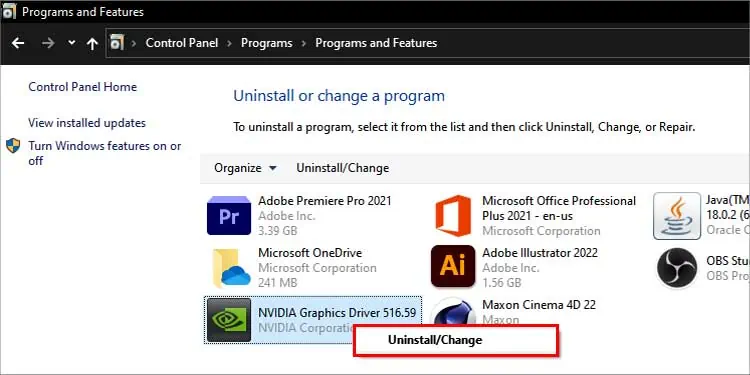 uninstall-form-control-poanel-nvidia-driver