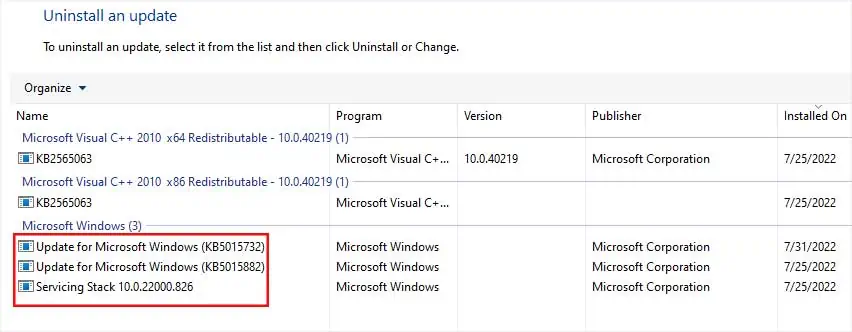 Bluetooth Not Showing in Device Manager? Here's How to Fix it 14 uninstall-microsoft-windows-update