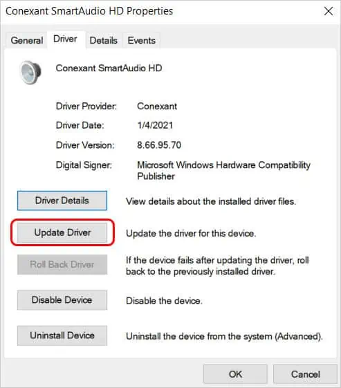 update-audio-driver