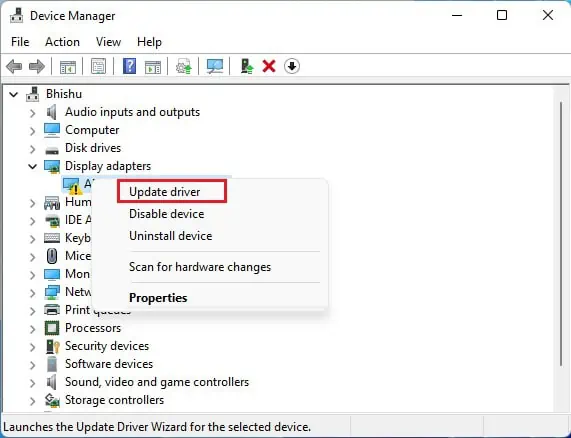 11 Ways to Fix Black Screen on HP Laptop 40 update-outdated-device-driver