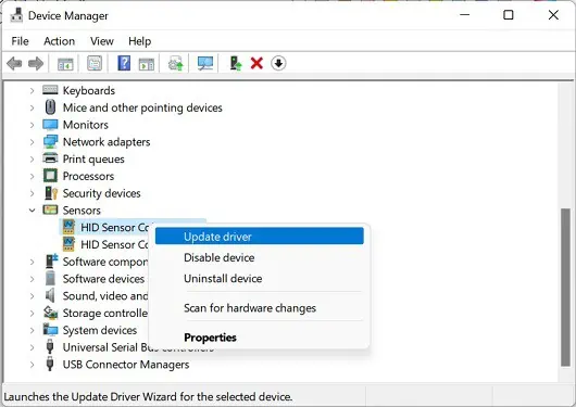 update-sensor-driver