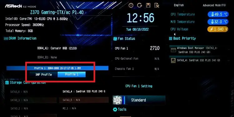 9 Things to Do After Installing a New RAM 23 xmp-profile-set-to-profile-1