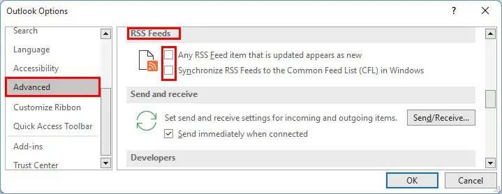 Disable-RSS-feeds