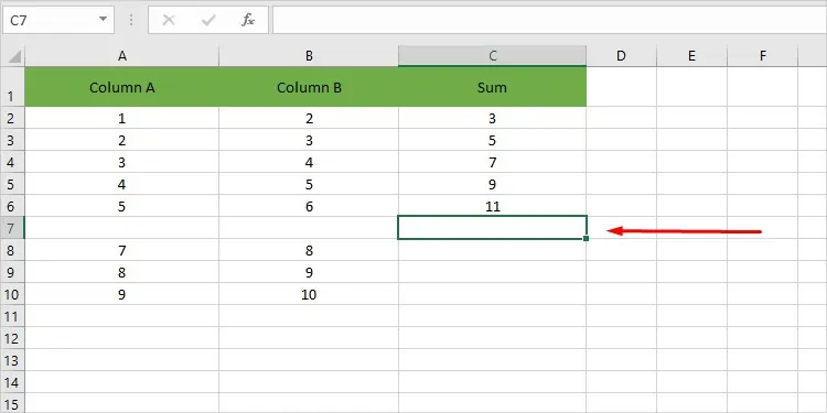 Empty-cells-in-adjact-columns
