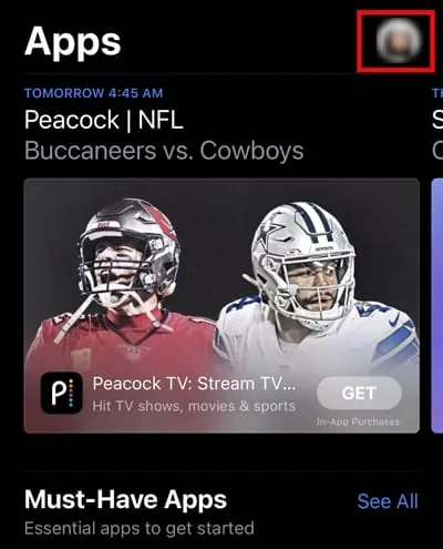 How to See Recently Deleted Apps? 13 Open-App-Store-tap-on-your-Profile-at-the-top-right-corner