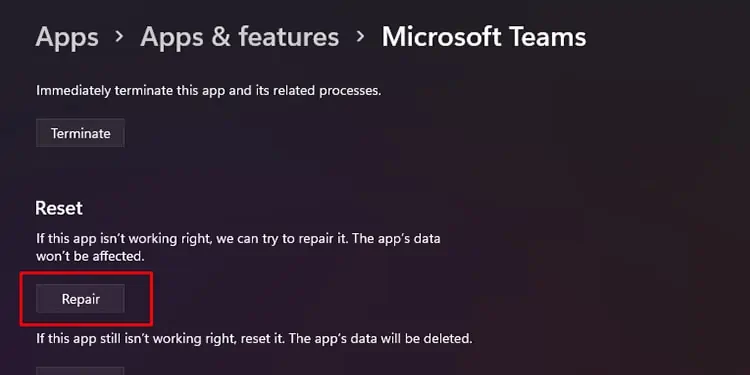 Teams Camera Not Working? Try These Fixes 29 ReapirAppWindows