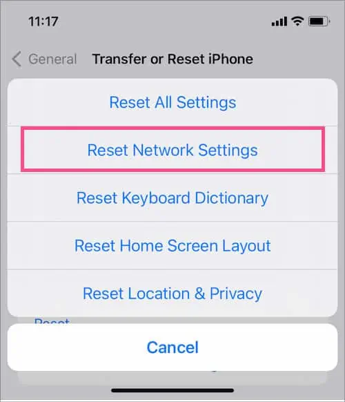 8 Ways to Fix One AirPod Not Working Issue (Left or Right) 7 Reset-network-settings-iPhone