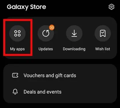 How to See Recently Deleted Apps? 22 Tap-on-My-Apps-galaxy-store