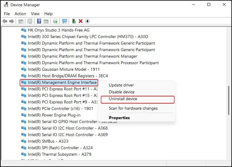 Uninstall-ME-driver