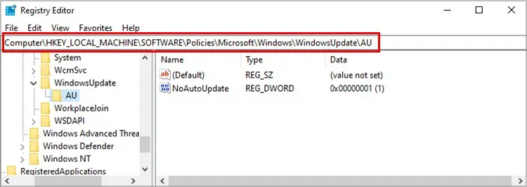 7 Ways to Fix “Some Settings Are Managed by your Organization” Error 25 Windows-Registry-Local_Machine-Windows-Update-AU