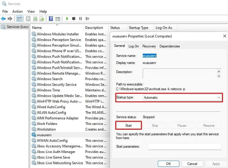 Service Registration is Missing or Corrupt - How to Fix it? 17 Windows-update-start