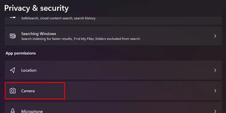 Teams Camera Not Working? Try These Fixes 22 WindowsCameraPermission