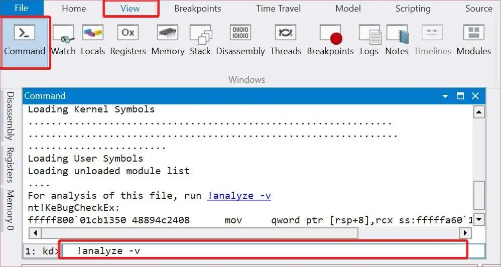 Fix: The Computer Has Rebooted From a Bugcheck 17 analyze-using-windbg