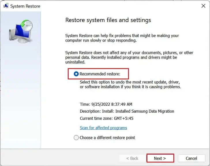 choose-recommended-restore