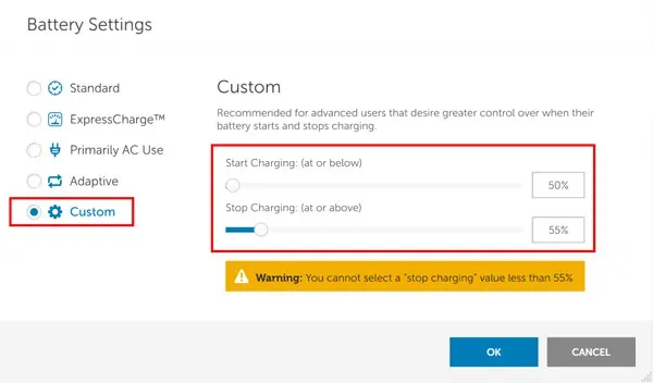 How to Limit Battery Charge on Your Laptop? 23 custom-battery-setting-dell