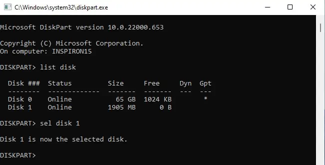 How to Format Hard Drive from Command Prompt 16 diskpart-list-disk-sel-disk