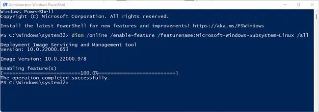 How to Install Linux Terminal on Windows 7 dism-enable-microsoft-windows-subsystem-linux