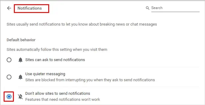 How to Stop McAfee Pop-Ups on Chrome 10 do-not-allow-notifications-on-Chrome