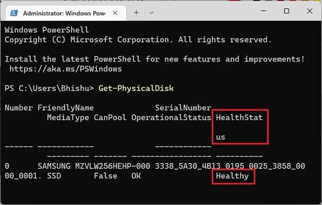 health-status-in-windows-powershell