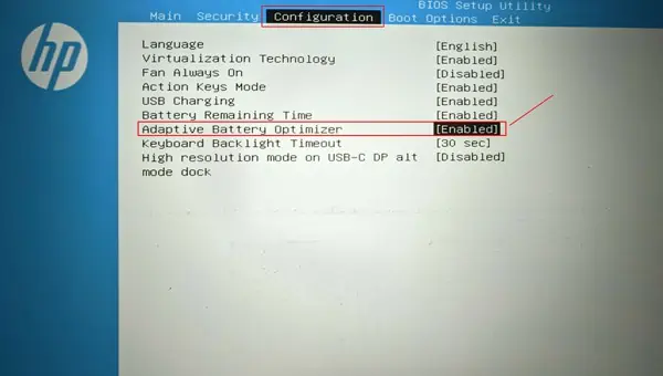 How to Limit Battery Charge on Your Laptop? 24 hp-adaptive-battery-optimizer