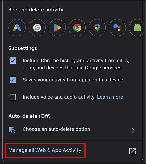 How to View Chrome History by Date? 3 Ways to Do It 32 manage-all-web-and-app-activity-phone