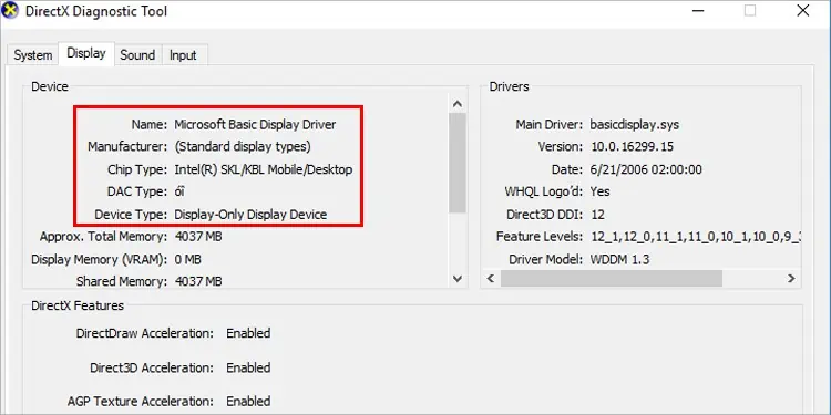 How to Change Microsoft Basic Display Adapter to Current Graphics Adapter in Windows 18 microsoft-adapter-in-direct-x