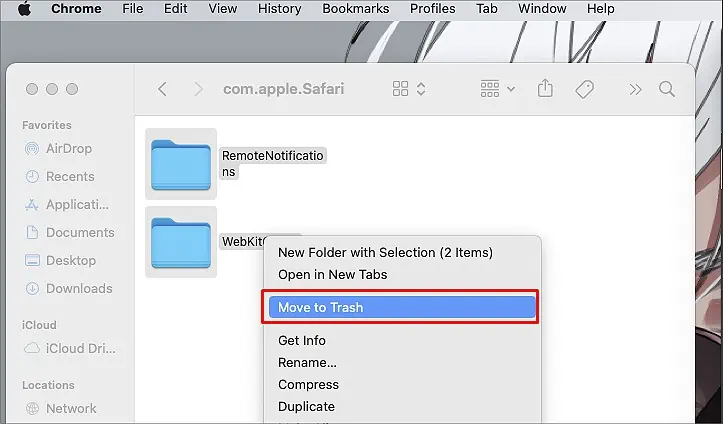 move-to-trash-safari-cache