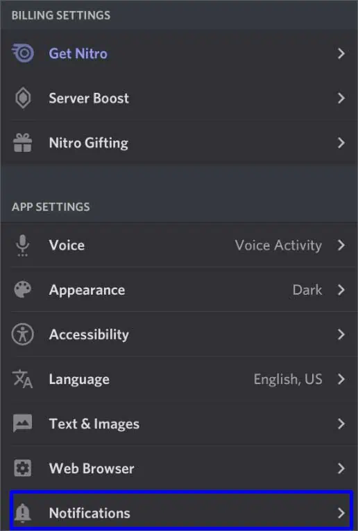 Discord Notifications Not Working? Here's How to Fix It 36 notifications-option