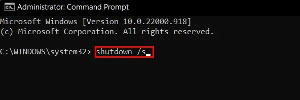 shutdown